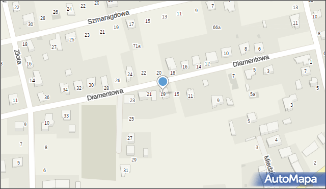Smardzów, Diamentowa, 19, mapa Smardzów