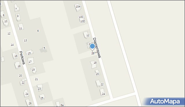 Sobin, Diamentowa, 16, mapa Sobin