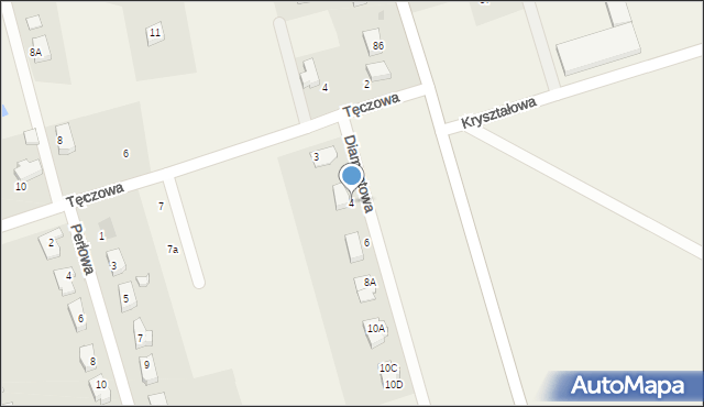 Sobin, Diamentowa, 4, mapa Sobin