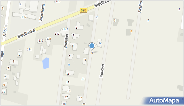 Stok Lacki, Diamentowa, 6, mapa Stok Lacki