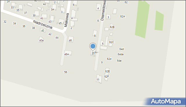 Tłuszcz, Diamentowa, 10, mapa Tłuszcz