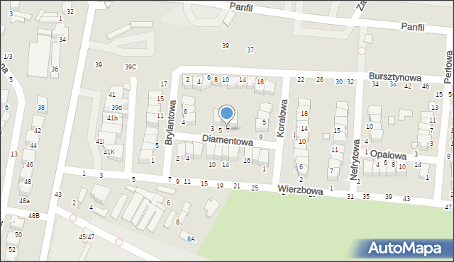 Tomaszów Mazowiecki, Diamentowa, 7, mapa Tomaszów Mazowiecki