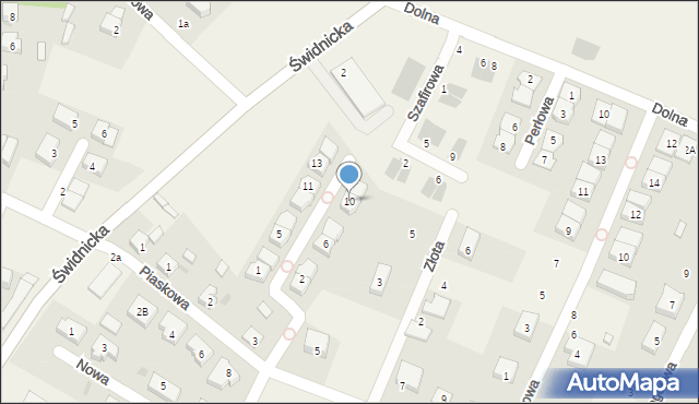 Tyniec Mały, Diamentowa, 10, mapa Tyniec Mały