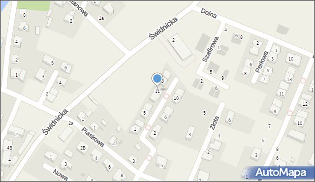 Tyniec Mały, Diamentowa, 11, mapa Tyniec Mały