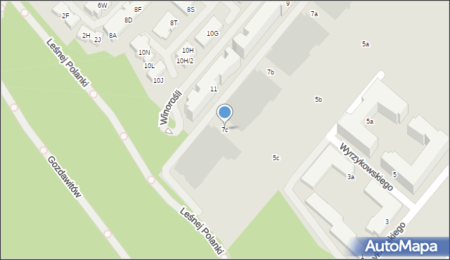 Warszawa, Dionizosa, 7c, mapa Warszawy