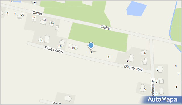 Żabia Wola, Diamentów, 8, mapa Żabia Wola