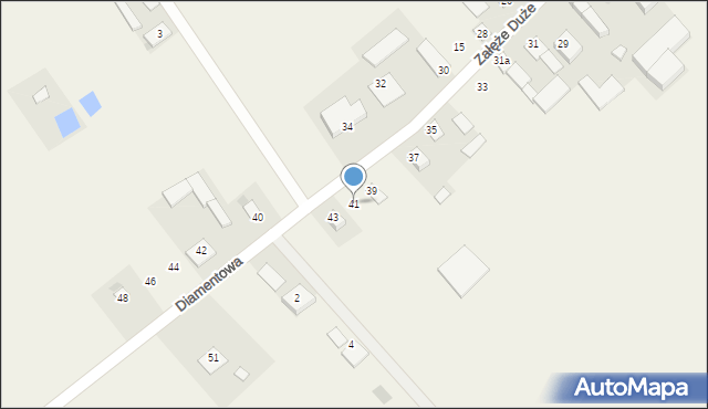 Załęże Duże, Diamentowa, 41, mapa Załęże Duże