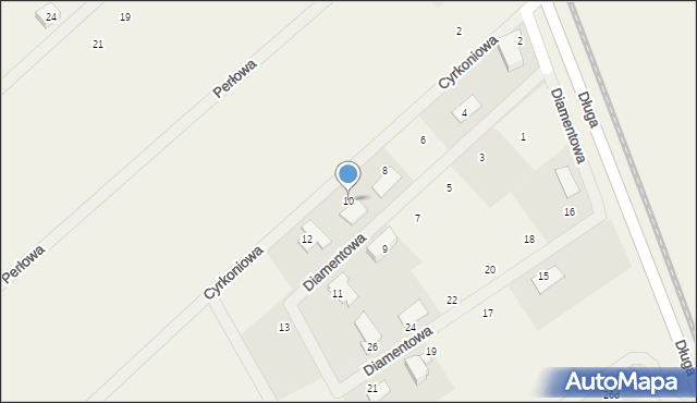 Żarowo, Diamentowa, 10, mapa Żarowo