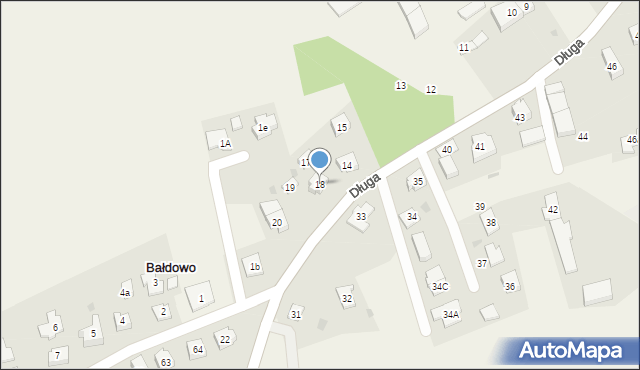 Bałdowo, Długa, 18, mapa Bałdowo
