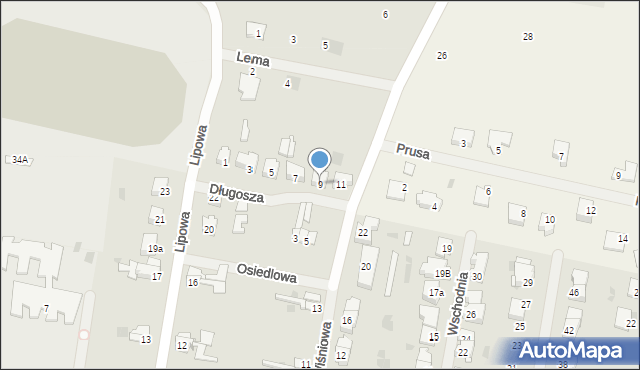 Barczewo, Długosza Jana, 9, mapa Barczewo