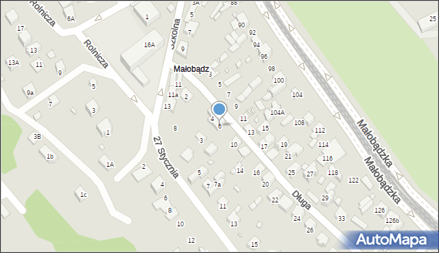 Będzin, Długa, 6, mapa Będzin