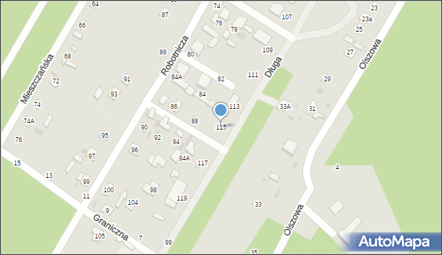 Biała Podlaska, Długa, 115, mapa Białej Podlaskiej