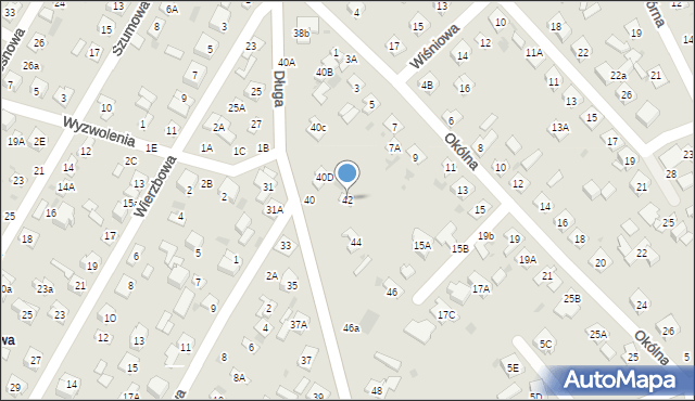 Biała Podlaska, Długa, 42, mapa Białej Podlaskiej