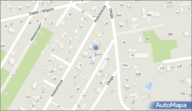 Biała Podlaska, Długa, 47, mapa Białej Podlaskiej