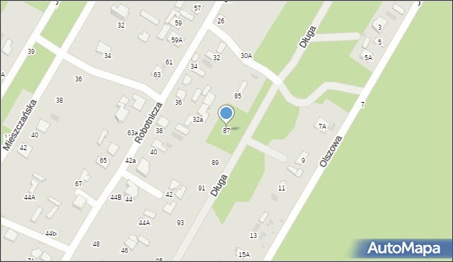 Biała Podlaska, Długa, 87, mapa Białej Podlaskiej