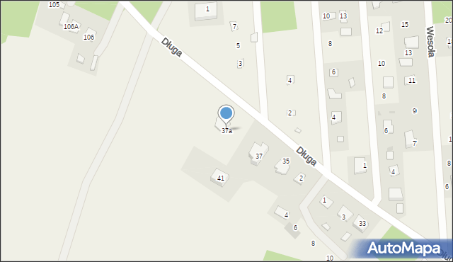 Białobrzegi, Długa, 37a, mapa Białobrzegi