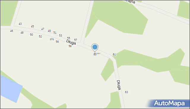 Białobrzegi, Długa, 60, mapa Białobrzegi