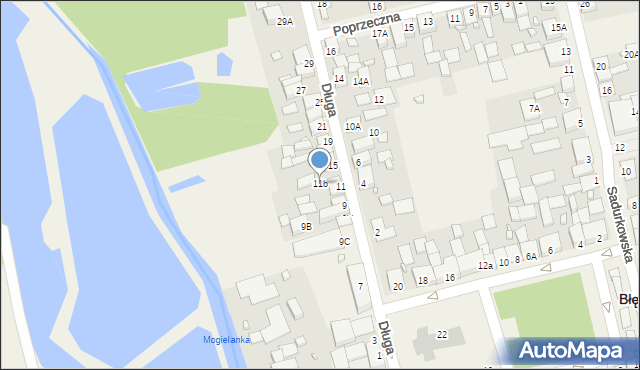 Błędów, Długa, 11b, mapa Błędów