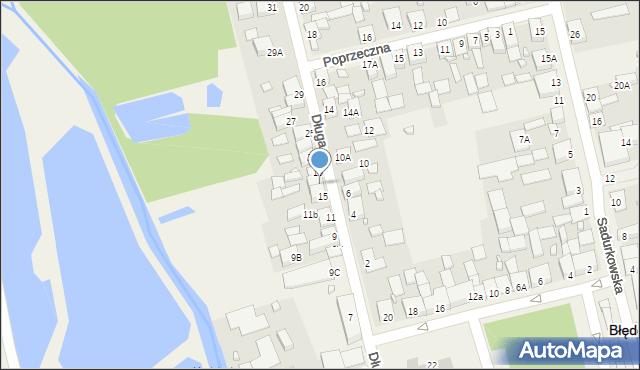 Błędów, Długa, 17, mapa Błędów