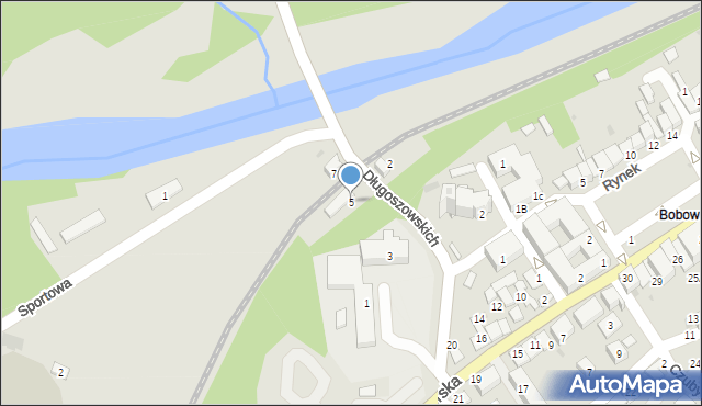 Bobowa, Długoszowskich, 5, mapa Bobowa