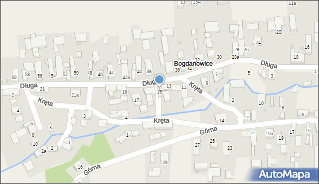 Bogdanowice, Długa, 15, mapa Bogdanowice
