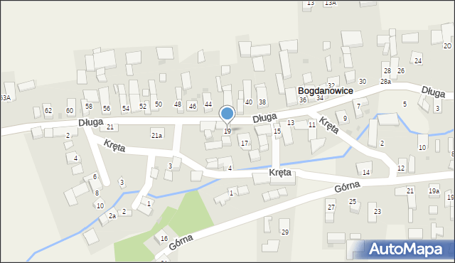 Bogdanowice, Długa, 19, mapa Bogdanowice