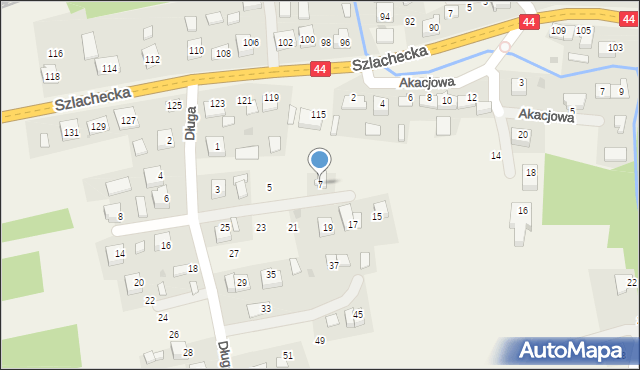 Borek Szlachecki, Długa, 7, mapa Borek Szlachecki