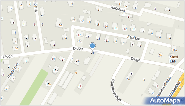 Borowa Góra, Długa, 13, mapa Borowa Góra