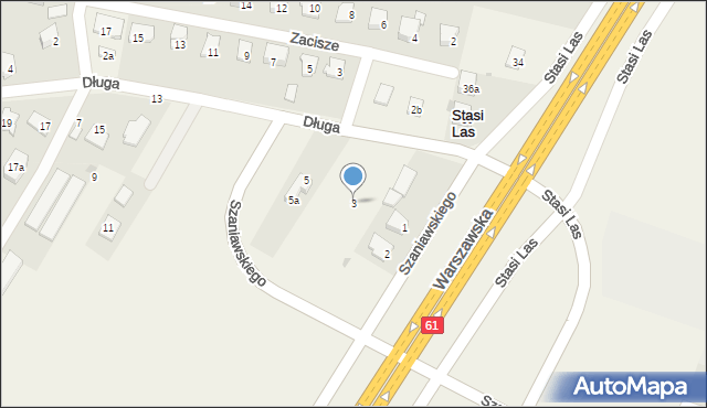 Borowa Góra, Długa, 3, mapa Borowa Góra