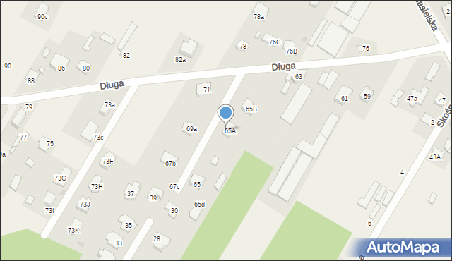 Borowa Góra, Długa, 65c, mapa Borowa Góra