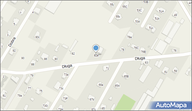 Borowa Góra, Długa, 82a, mapa Borowa Góra