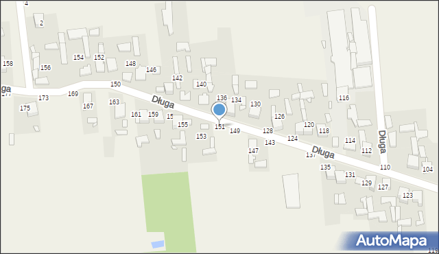 Borowe, Długa, 151, mapa Borowe