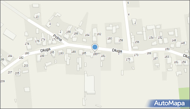 Borowe, Długa, 183, mapa Borowe