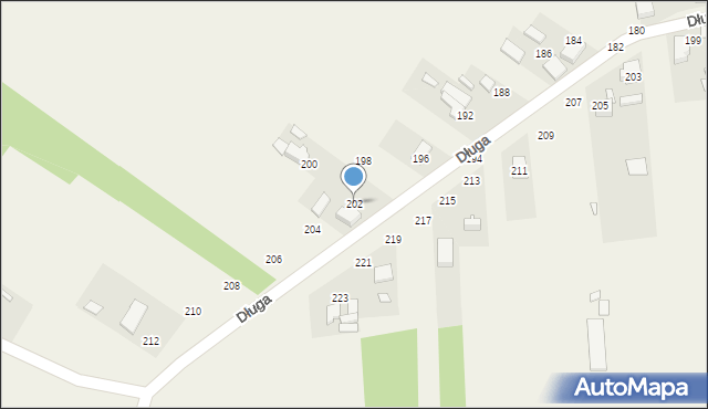 Borowe, Długa, 202, mapa Borowe