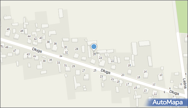Borowe, Długa, 26, mapa Borowe