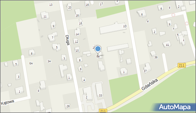 Borowo, Długa, 8a, mapa Borowo