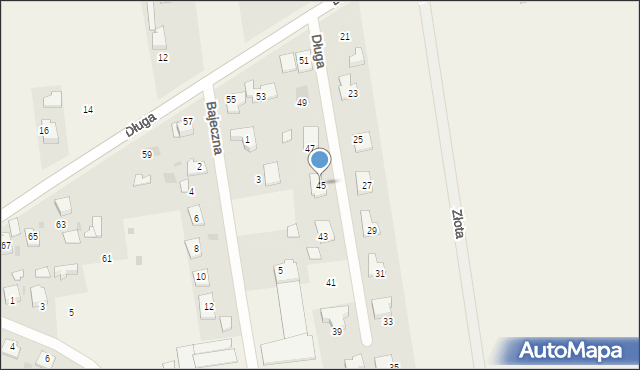 Bramki, Długa, 45, mapa Bramki