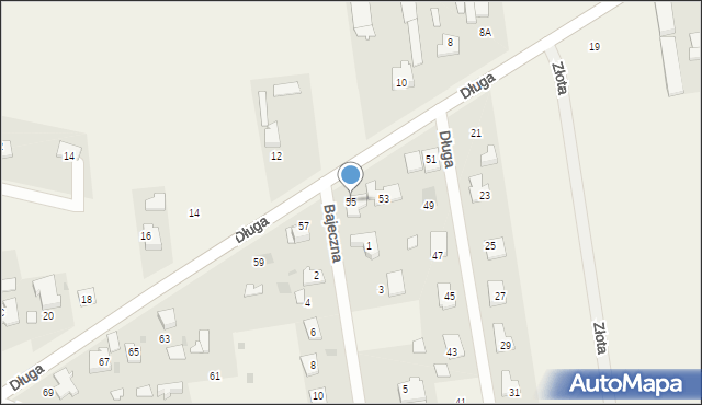 Bramki, Długa, 55, mapa Bramki