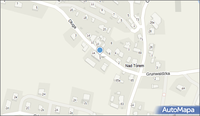 Bratian, Długa, 1, mapa Bratian