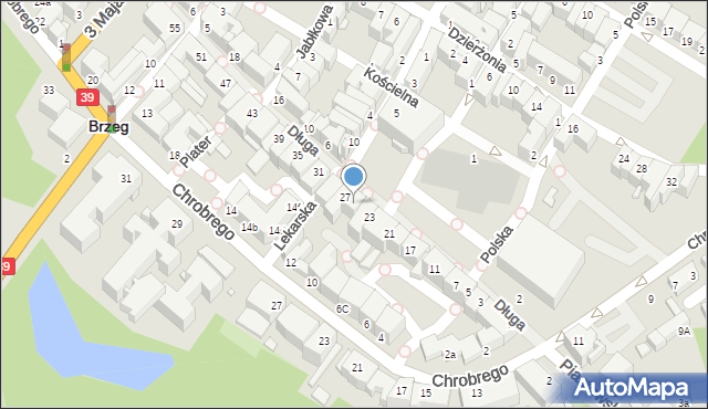 Brzeg, Długa, 25, mapa Brzeg