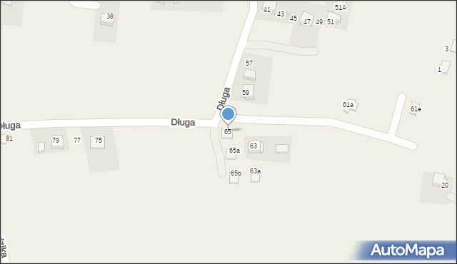 Brzeźnica, Długa, 65, mapa Brzeźnica