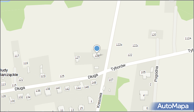Budy Barcząckie, Długa, 129, mapa Budy Barcząckie