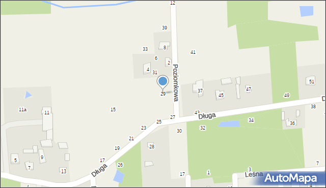 Budy Barcząckie, Długa, 29, mapa Budy Barcząckie