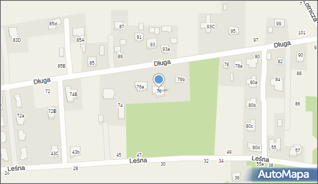 Budy Barcząckie, Długa, 76, mapa Budy Barcząckie