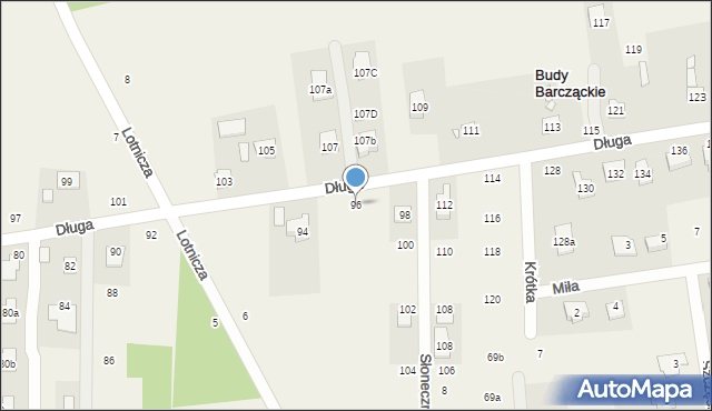 Budy Barcząckie, Długa, 96, mapa Budy Barcząckie