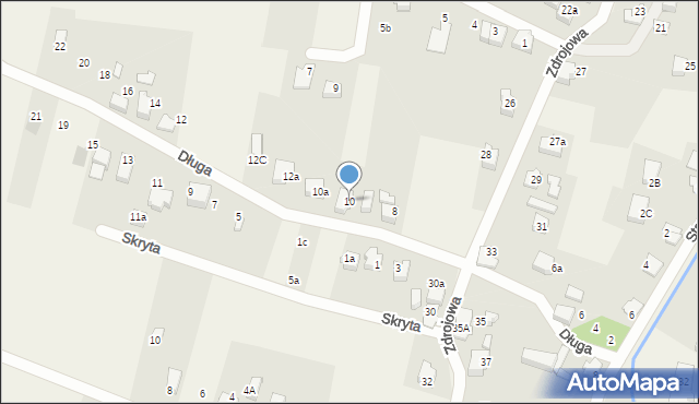 Bujaków, Długa, 10, mapa Bujaków