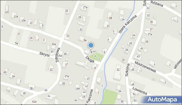 Bujaków, Długa, 6, mapa Bujaków