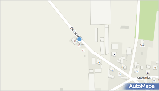 Bukówiec Górny, Dłużyńska, 13, mapa Bukówiec Górny