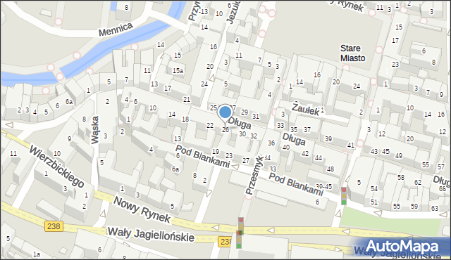Bydgoszcz, Długa, 26, mapa Bydgoszczy