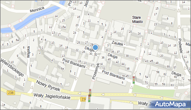 Bydgoszcz, Długa, 32, mapa Bydgoszczy